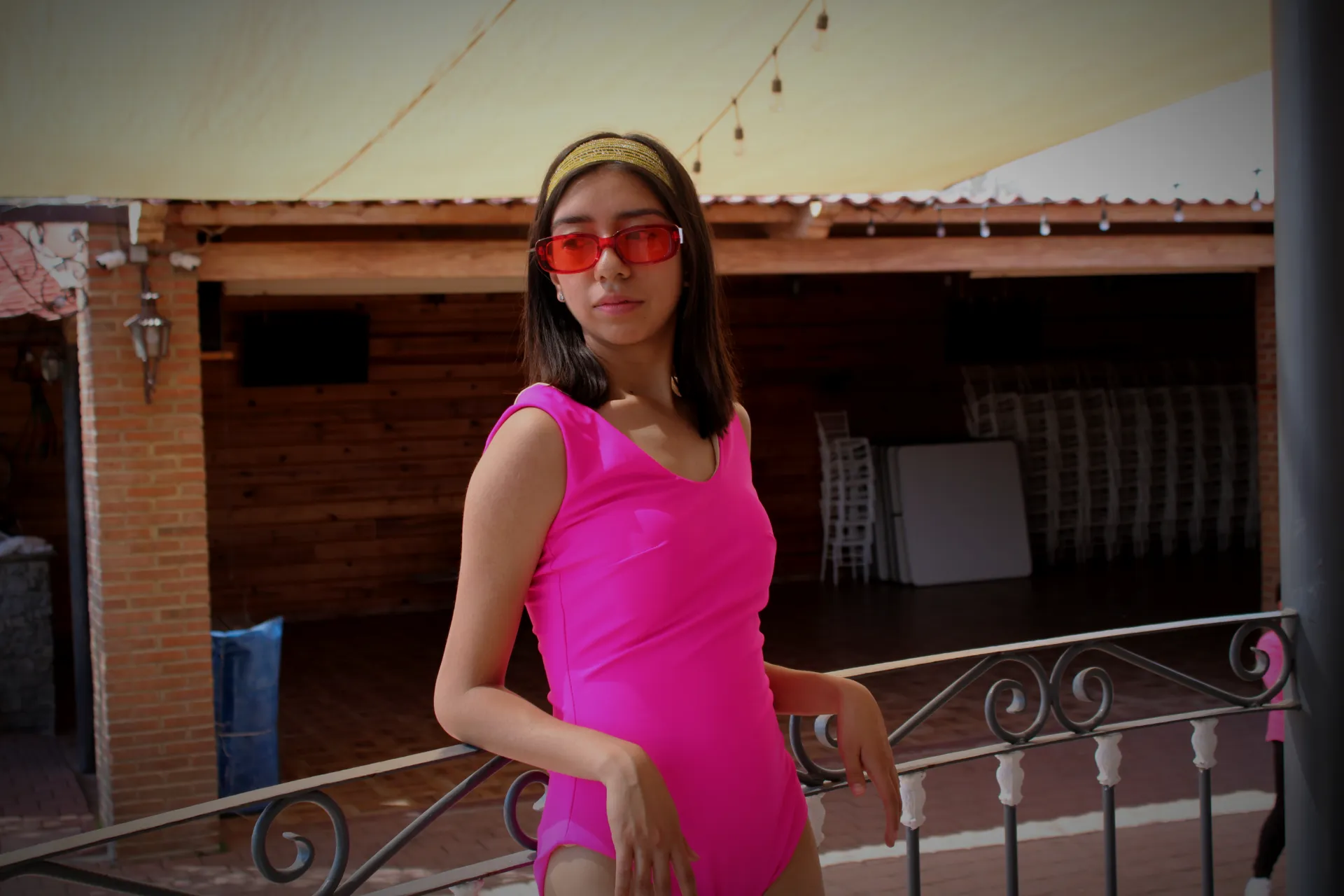 Traje de baño Flamingo Fire frontal